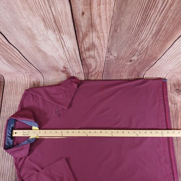 Greyson Mens Small Bird Embroidery Golf Ball Striped S/S Performance Polo Shirt - Picture 12 of 13